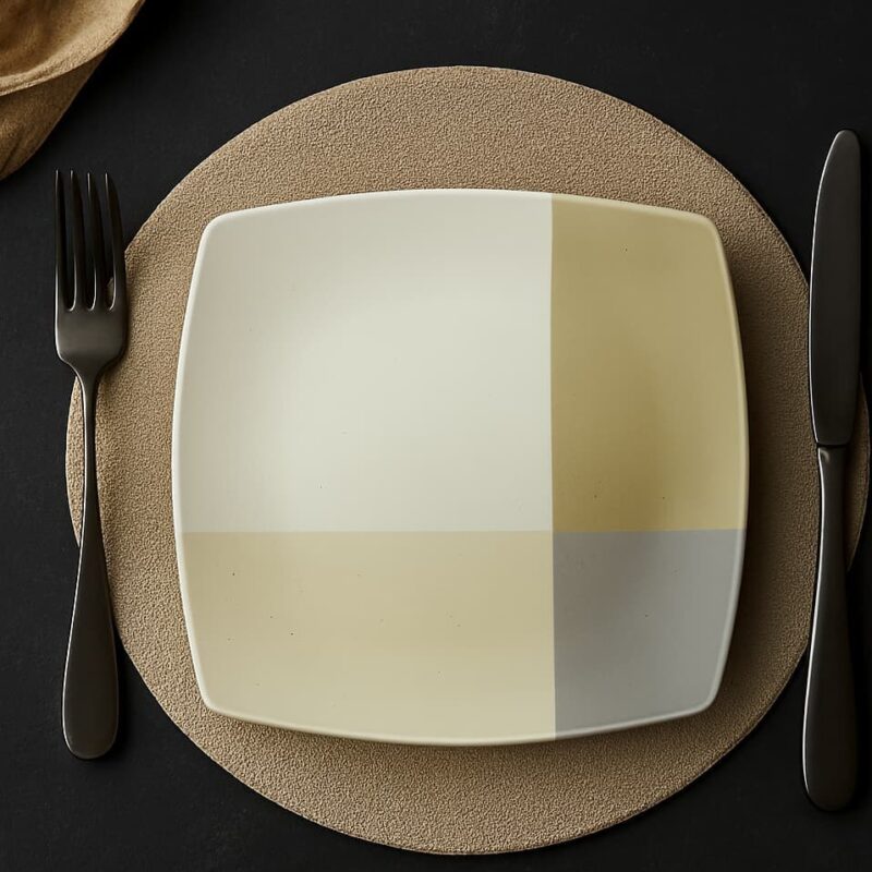 بشقاب سرامیکی مربع